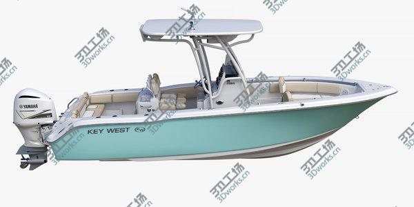 images/goods_img/20210312/Key West 239FS Fishing Boat and Yamaha 5.3L V8 F350C Engine 3D model/3.jpg